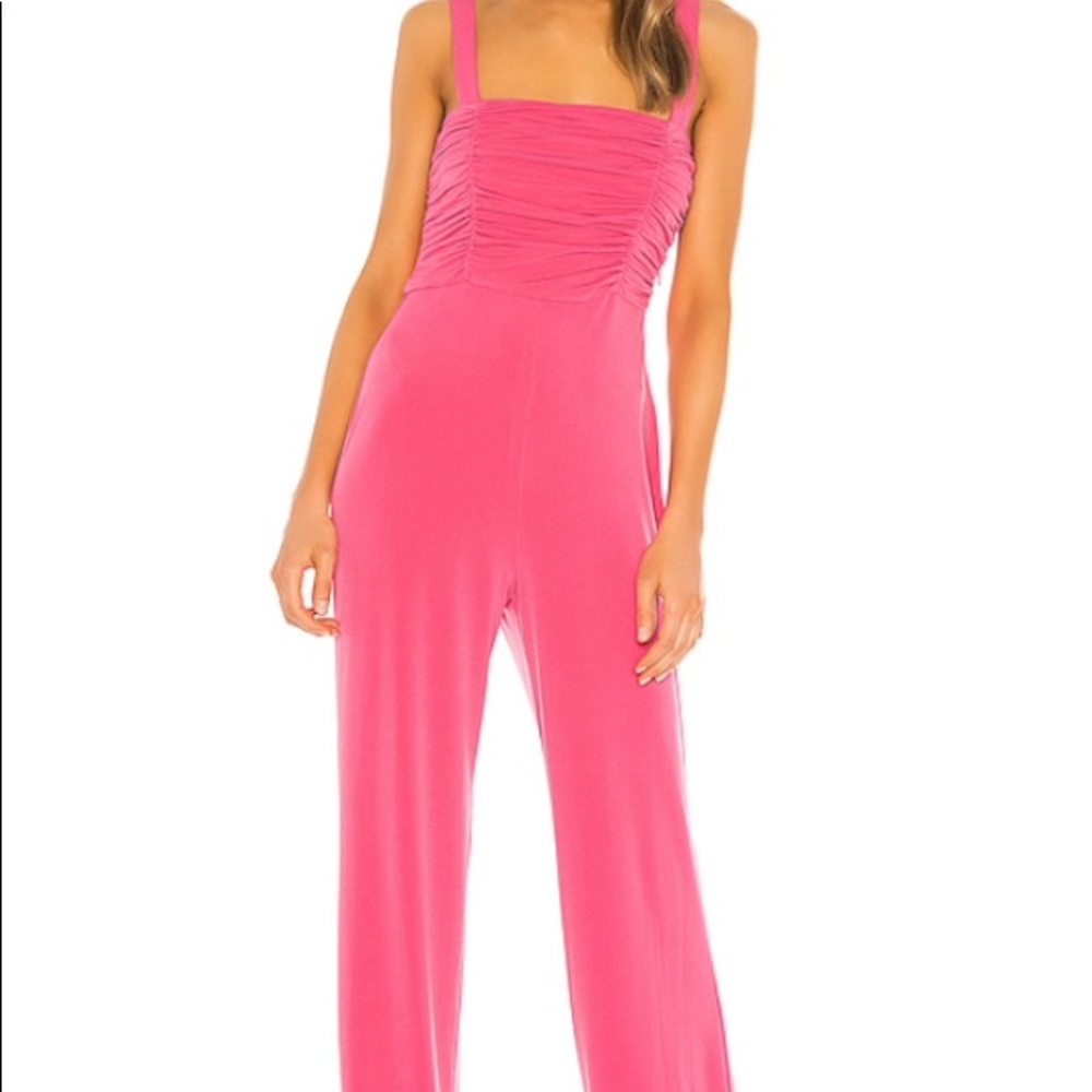 hot pink jumpsuit from revolve